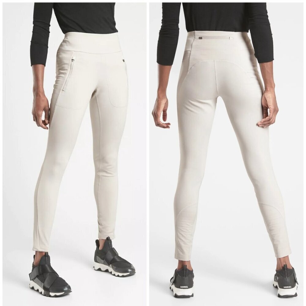Athleta Women's Beige/Gray Peak Hybrid Fleece Tight